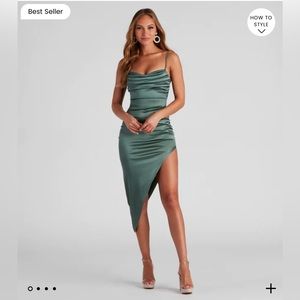 Reign The Night Satin Midi Dress from Windsor